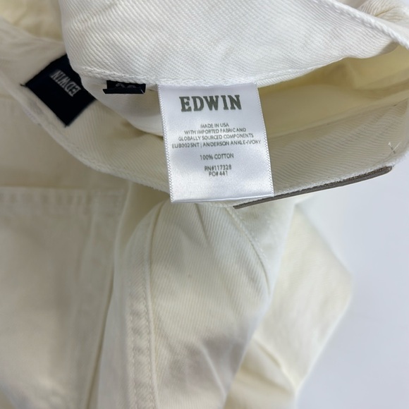 EDWIN ANDERSON ANKLE JEANS IN IVORY 28 NWT - Picture 7 of 8